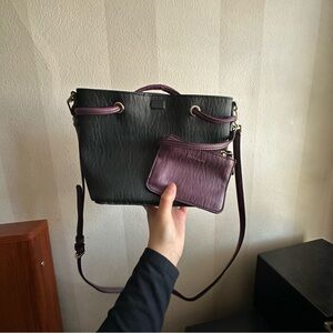 Calvin Klein Black and Purple Crossbody Bag